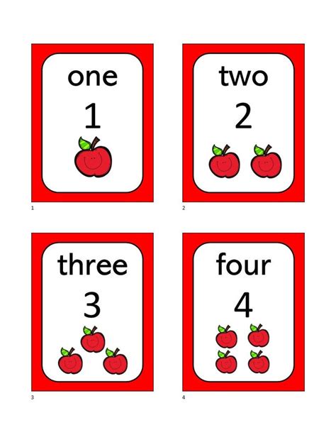 NUMBERS FLASH CARDS numbers 1 to 20/ Kindergarten/ Educational Game ...