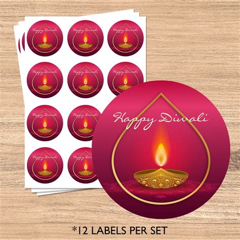 Non-Custom order: Diwali Stickers Labels Deepavali Sticker Labels Happy ...