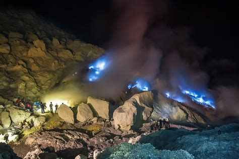 Blue Fire Kawah Ijen Eruption