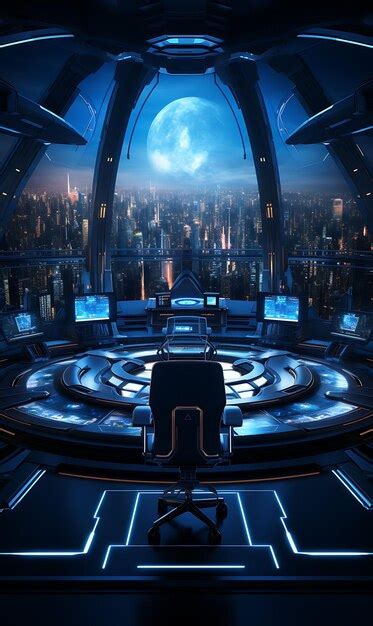 Premium AI Image | Wallpaper of Science Fiction Control Room Sci Fi Control Room Backdrop Fu ...