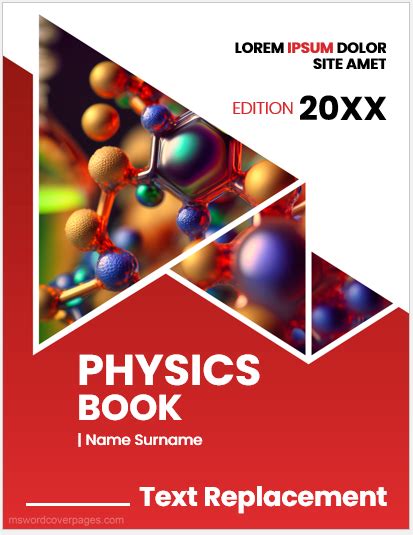 Physics Book Cover Pages Templates | Download Edit & Print