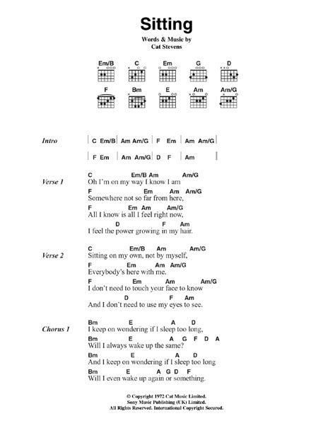 Sitting by Cat Stevens - Guitar Chords/Lyrics - Guitar Instructor