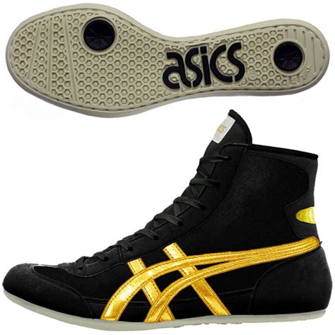 ASICS JAPAN Wrestling shoes EX-EO TWR900 Black x Gold original color