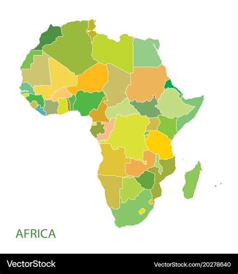 Map of africa continent Royalty Free Vector Image