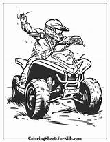 Wheeler Quad Atv Colorare Kolorowanki Rzr Kolorowanka Colorier Polaris  sketch template