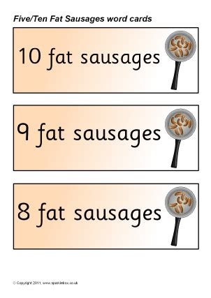 Five / Ten Fat Sausages Nursery Rhyme Teaching Resources - SparkleBox