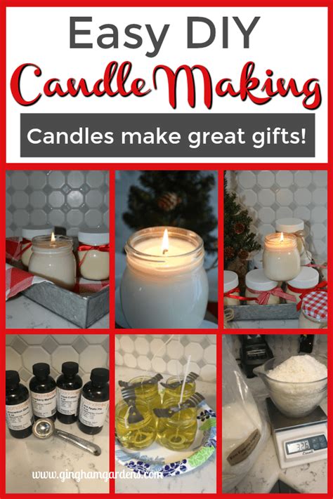 Easy DIY Candle Making - Gingham Gardens