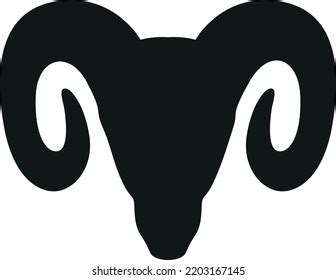 Ram Head Vector Silhouette Illustration Stock Vector (Royalty Free ...