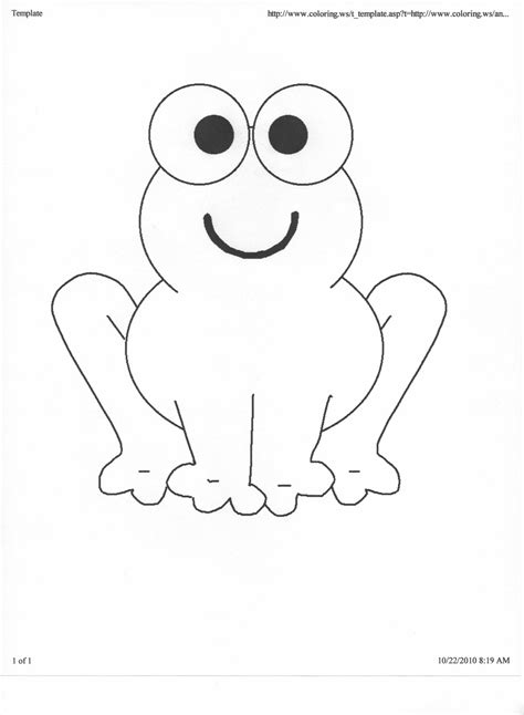 Printable Frog Clip Art | Frog template, Frog coloring pages, Animal templates