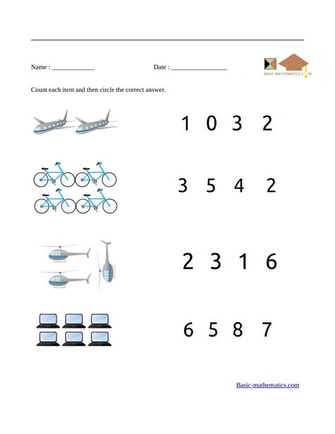 Free Printable Preschool Math Worksheets - Printable Templates