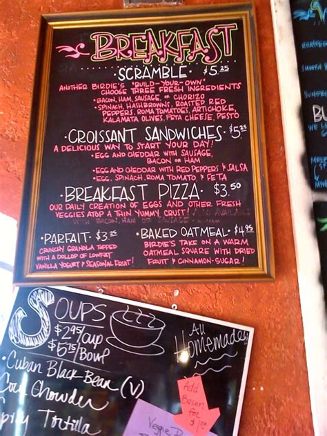 Birdie's Cafe Menu, Menu for Birdie's Cafe, Concordia, Milwaukee - Urbanspoon/Zomato