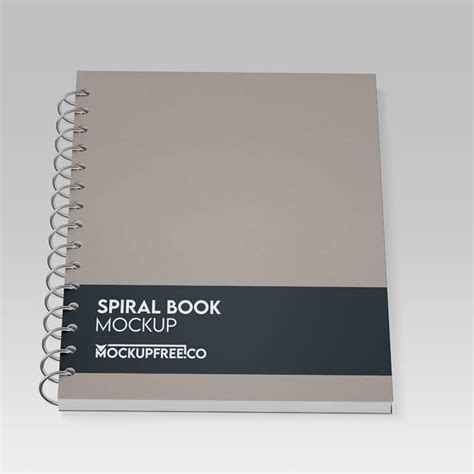 Free Spiral Book Mockup PSD