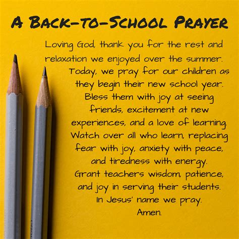 Prayer For Beginning Of School Year - CHURCHGISTS.COM