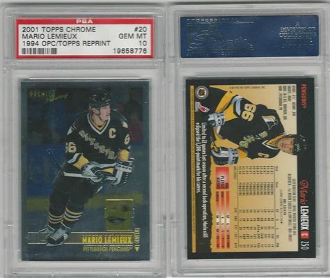 Auction Prices Realized Hockey Cards 2001 Topps Chrome Mario Lemieux ...