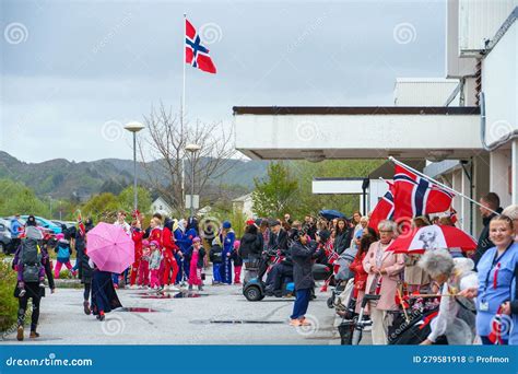 Norwegian Constitution Day, Fosnavaag, Norway - 17 May 2023 Editorial ...