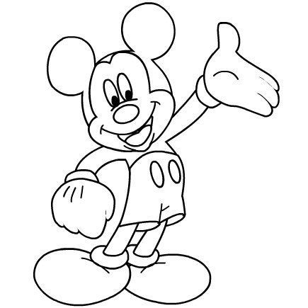 Printable Mickey Mouse Coloring Pages | Mickey mouse coloring pages, Mickey mouse outline ...