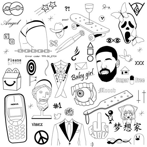 @999.Sk_Etch | Mini drawings, Tattoo stencil outline, Tattoo flash sheet