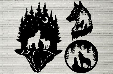 Wolf SVG DXF Animals cut file for laser dxf for plasma | Etsy