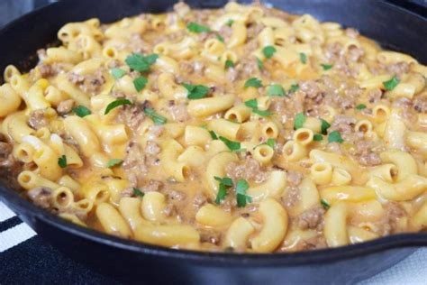 Cheesy Hamburger Skillet - Soulfully Made