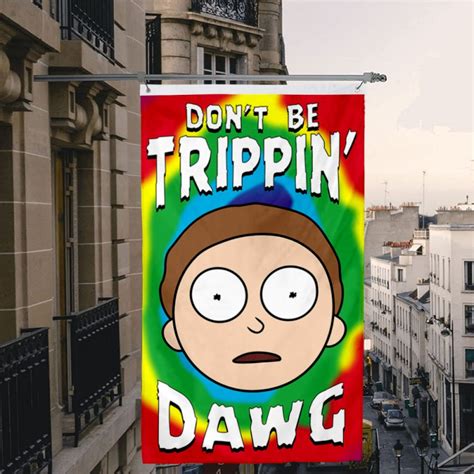 Calhoun Rick and Morty Flag Banner