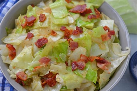 Bacon Fried Cabbage - Southern Style Fried Cabbage with Bacon