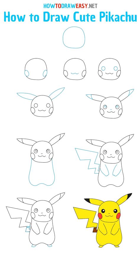 How To Draw Pikachu Cute Drawings Cute Easy Drawings Pokemon Drawings | Images and Photos finder