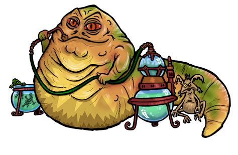 Jabba the Hutt and Salacious Crumb by janimutikainen on DeviantArt