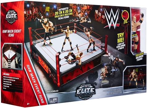 WWE Wrestling Raw Main Event Elite Scale Ring with Goldberg Action ...