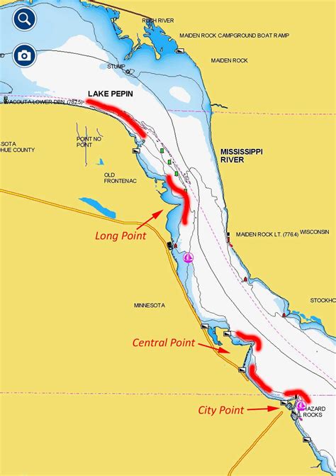 Lake Pepin Fishing Map