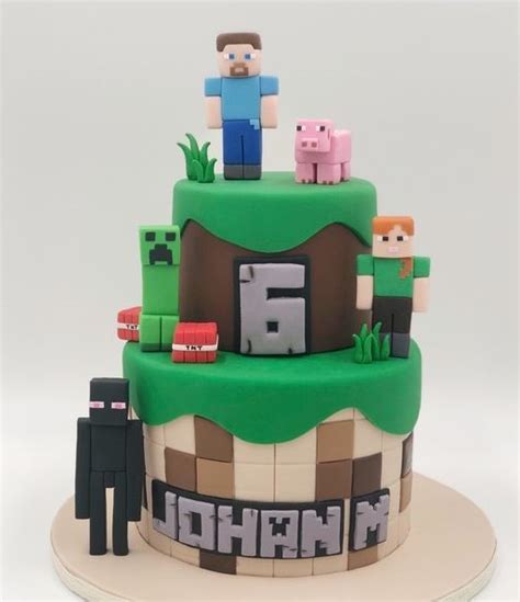 Two-tier Minecraft Landscape Cake - CakeIndulge PH