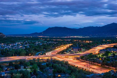 Night Time Photo of Cheyenne Mountain Colorado Springs - Scenic ...