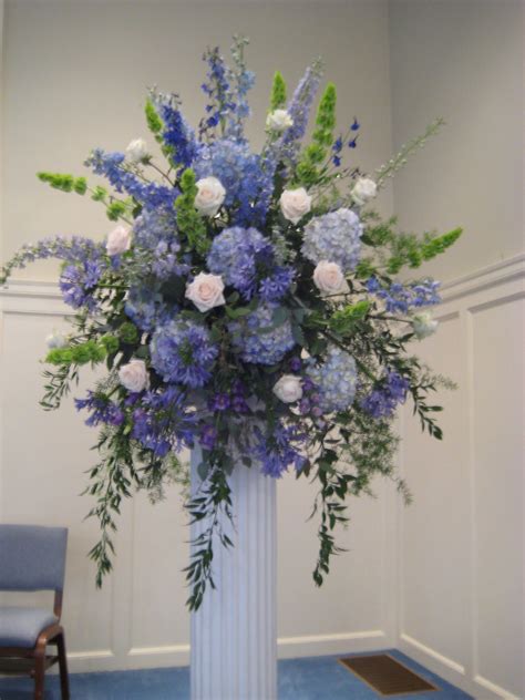 Blue Floral Arrangements Centerpieces