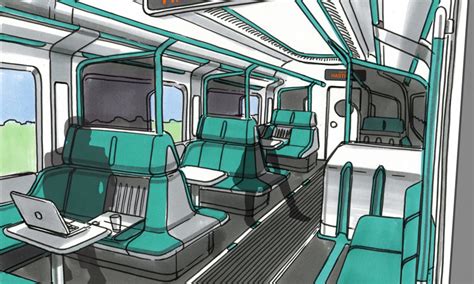 Futuristic Train Interior