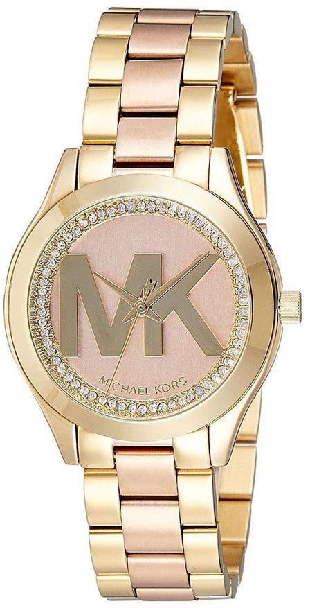 Michael Kors Mini Slim Runway Quartz Diamond Accent MK3650 Women's Watch