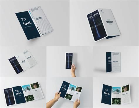 Trifold Brochure Mock-Up Set | FREE Download :: Behance