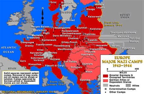 Nazi Concentration Camps Map