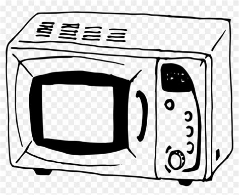 Microwave Ovens Oven Glove Furnace Toaster - Oven Clip Art Black And ...