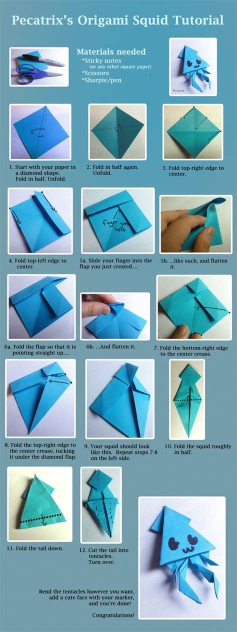 Sticky Note Origami Instructions