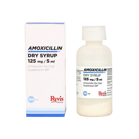 Amoxicillin for oral suspension BP 125 mg | Ryvis Pharma