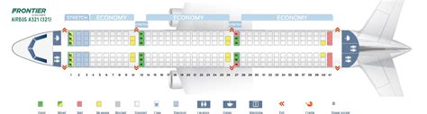 Seat Map and Seating Chart Frontier Airlines Airbus A321 200 321