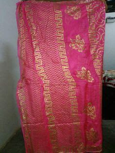 Delightful Pink Colored Block Printed Dupatta Block Painting, Patiala Suit, Punjabi Suits ...