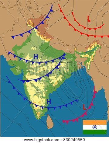 Weather Map India. Vector & Photo (Free Trial) | Bigstock