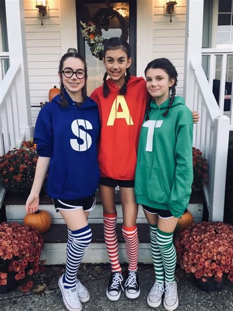 Simon Alvin Theodore The Chipmunks | Trio halloween costumes, Trendy halloween costumes, 3 ...