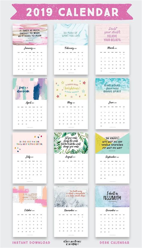 Happy Quotes Desk Calendar - ShortQuotes.cc