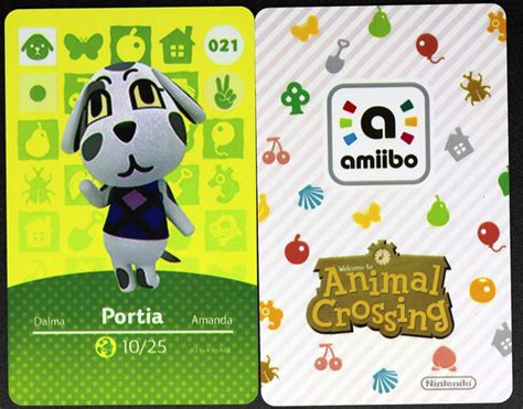 Portia #021 Animal Crossing Amiibo Card – Villager Cards