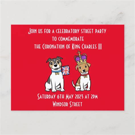 Coronation Party Postcard Invitation | Zazzle