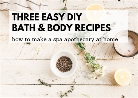 Easy DIY Bath and Body Recipes for the Beginner + Giveaway - Everything ...