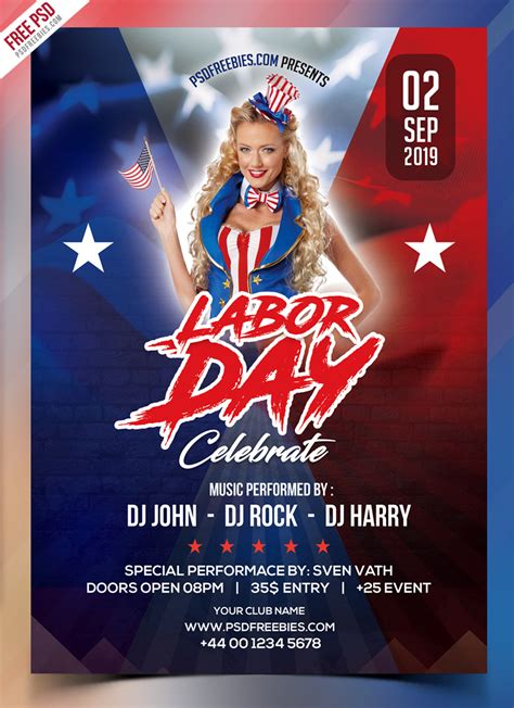 Free Labor Day Celebration Flyer PSD | PSDFreebies.com