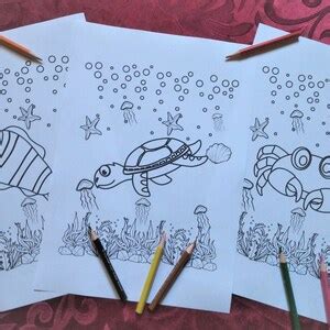 Sea Life Animals Coloring Pages Sheets PDF Animals Colouring - Etsy