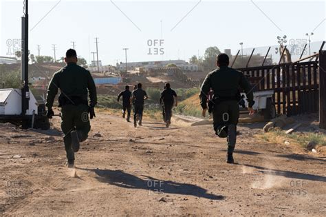 Calexico, California - July 10, 2016: Border Patrol agents chase ...